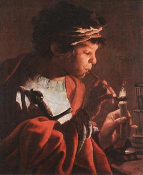 Hendrick Terbrugghen : Boy Lighting a Pipe